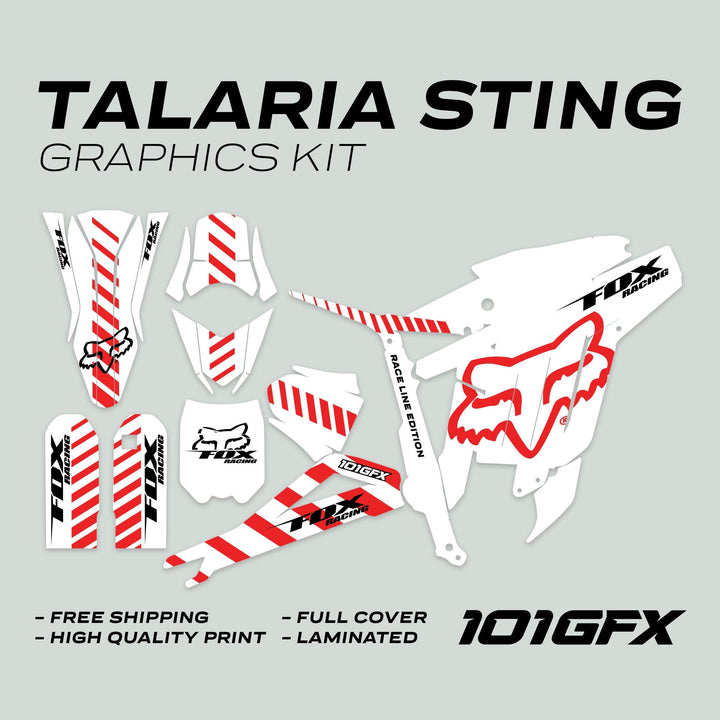 Talaria Sting R Graphics Kit FOX Raceline White Red