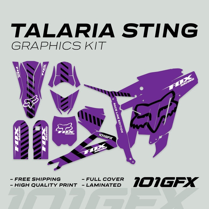 Talaria Sting R Graphics Kit FOX Raceline Purple Black