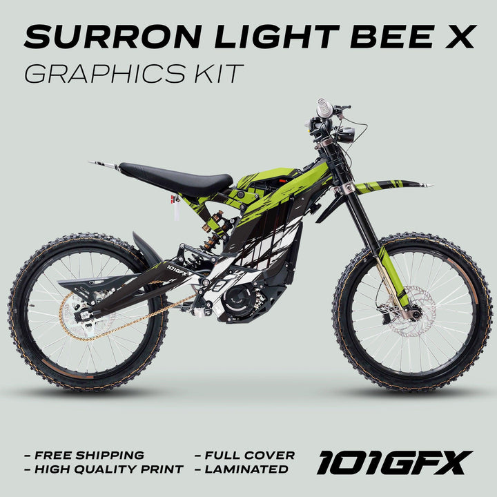 Surron Light Bee X Graphics Kit SLICE BLACK Green