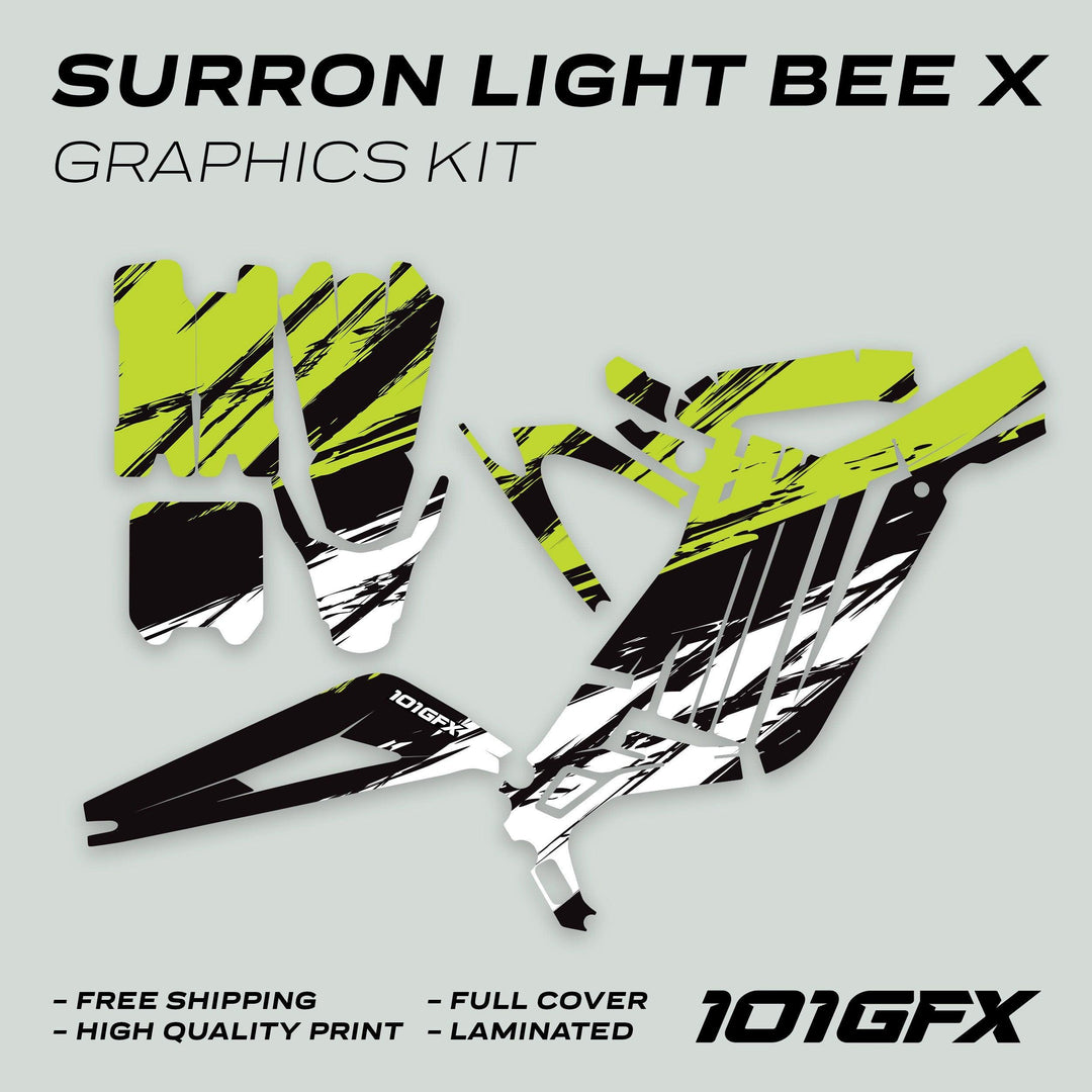 Surron Light Bee X Graphics Kit SLICE BLACK Green