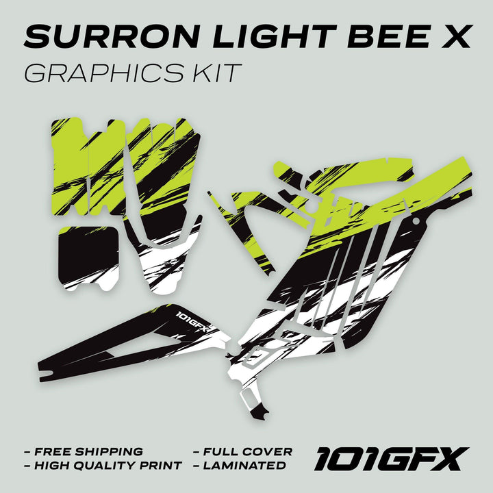 Surron Light Bee X Graphics Kit SLICE BLACK Green