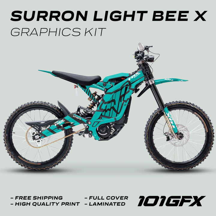 Surron Light Bee X Graphics Kit FOX RACE LINE Mint Black