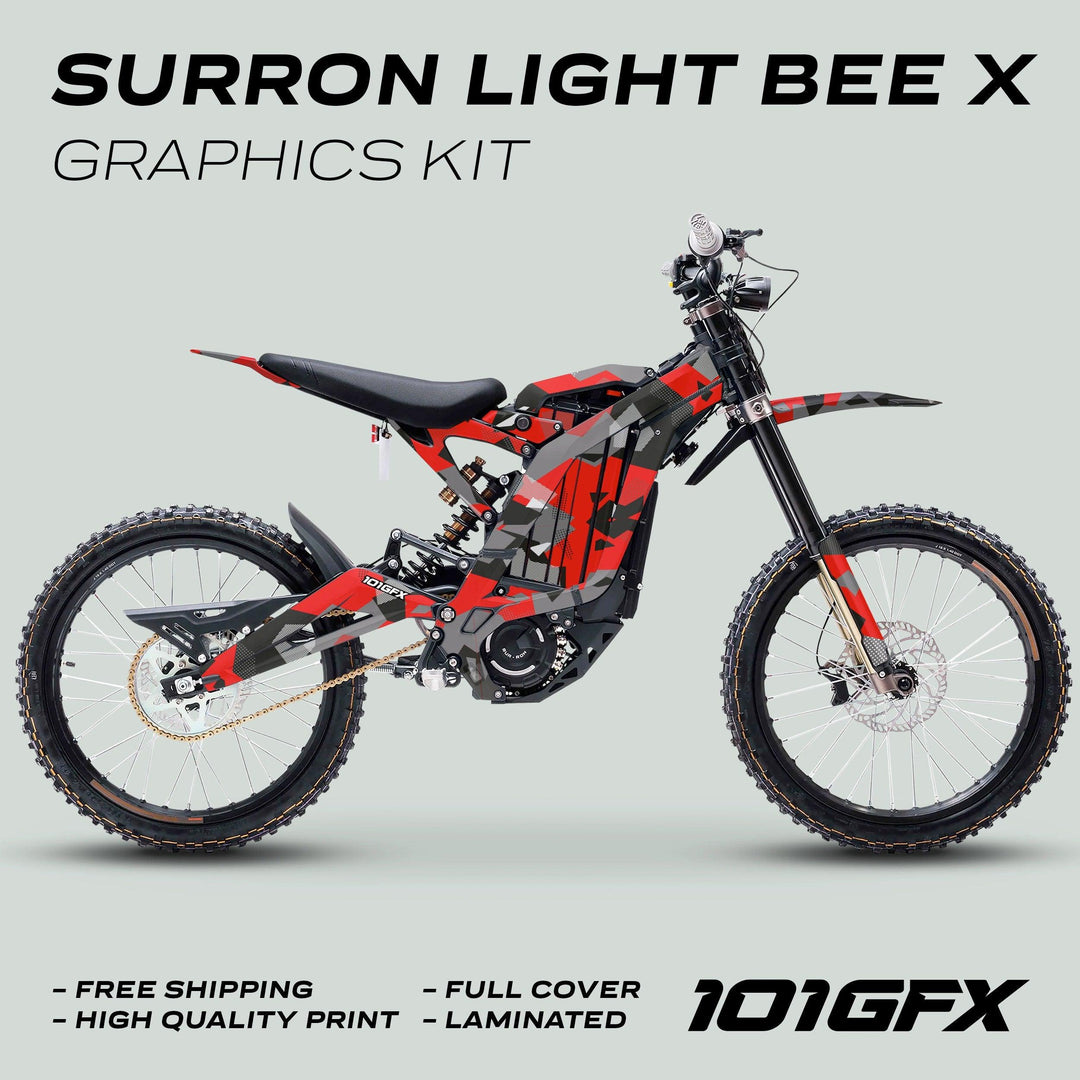 Surron Light Bee X GEOTECH RED Graphics Kit – 101GFX