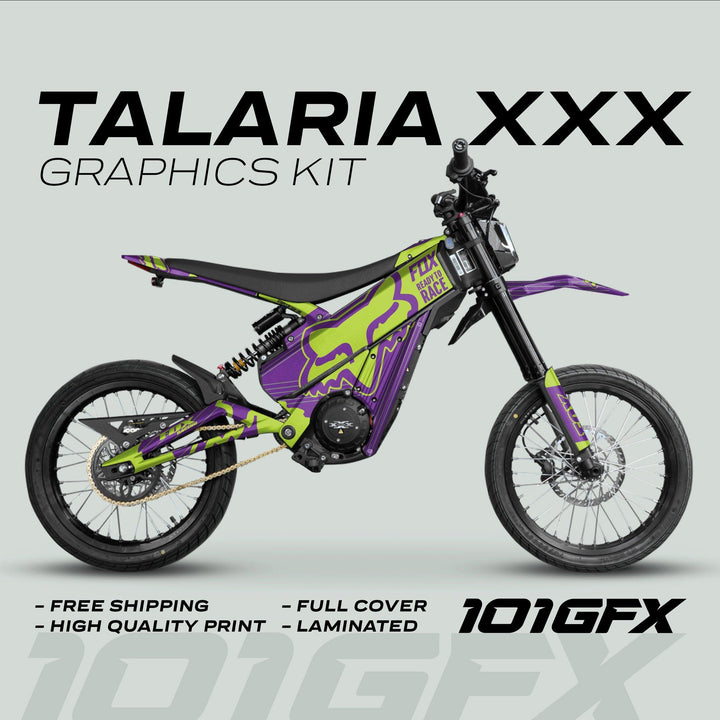 Talaria XXX Graphics Kit FOX STRIPES Purple Green
