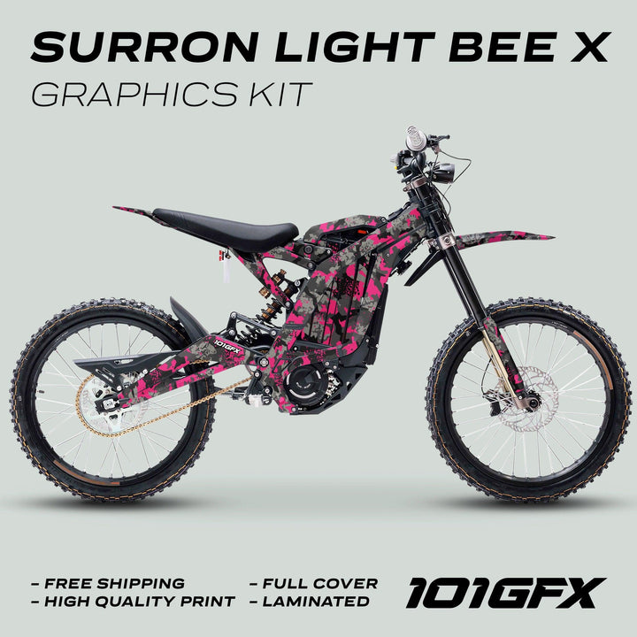 Surron Light Bee X Graphics Kit SPLAT CAMO Purple