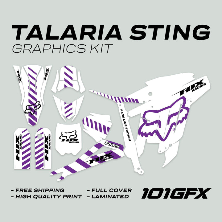 Talaria Sting R Graphics Kit FOX Raceline White Purple