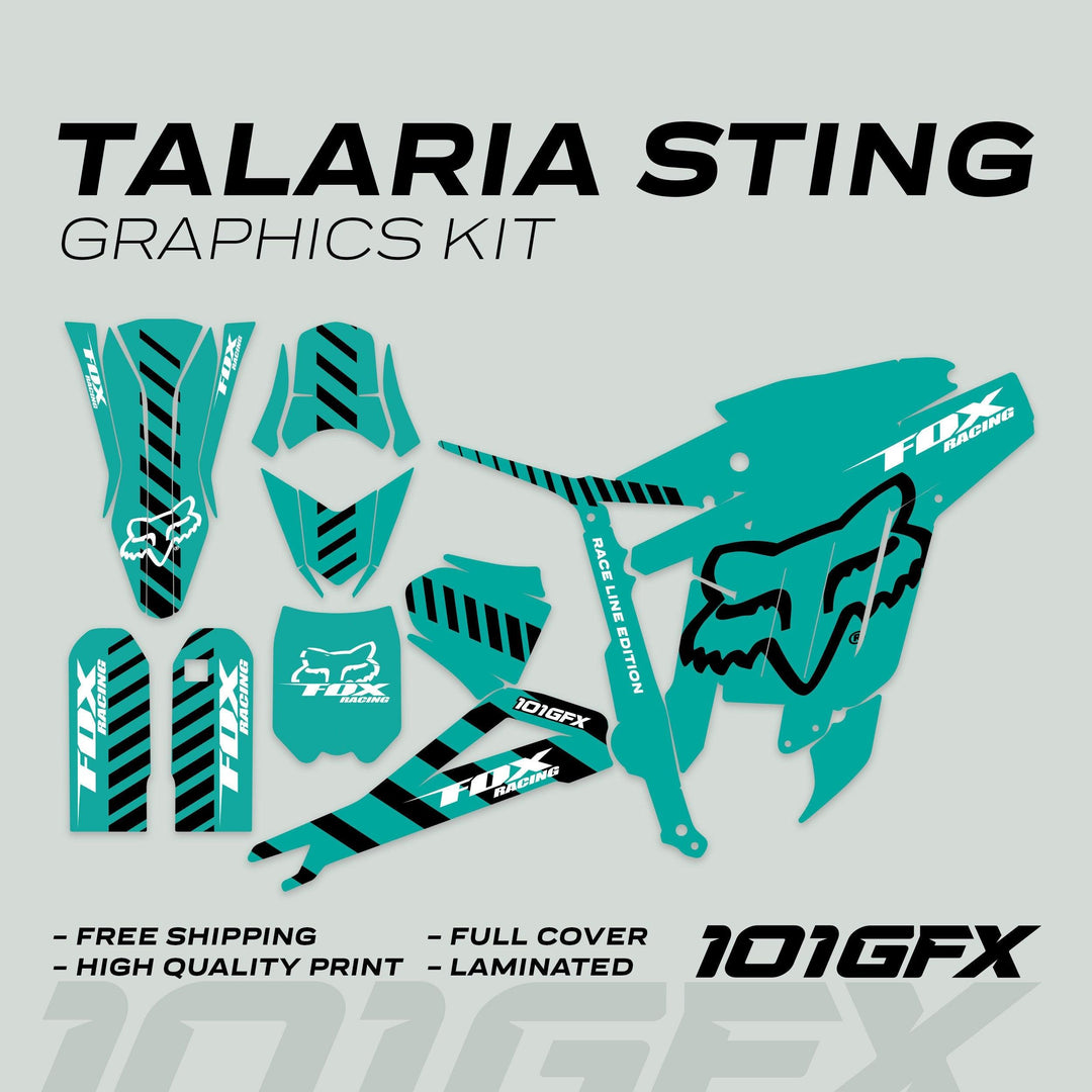 Talaria Sting R Graphics Kit FOX Raceline Mint Black
