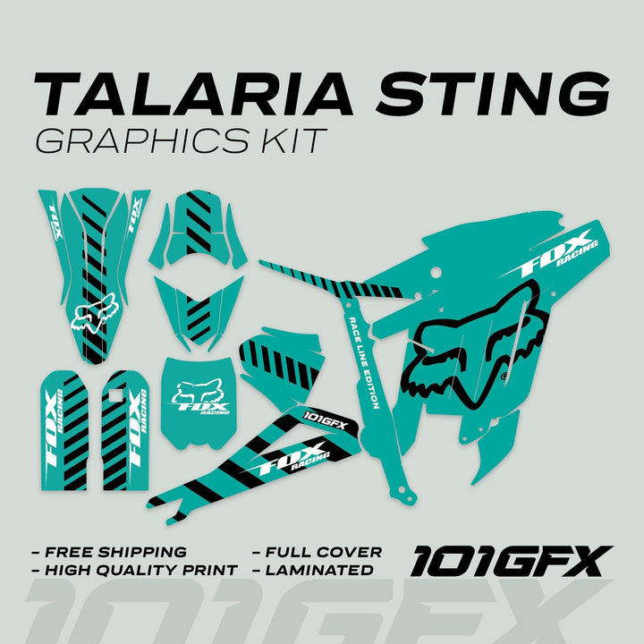 Talaria Sting R Graphics Kit FOX Raceline Mint Black