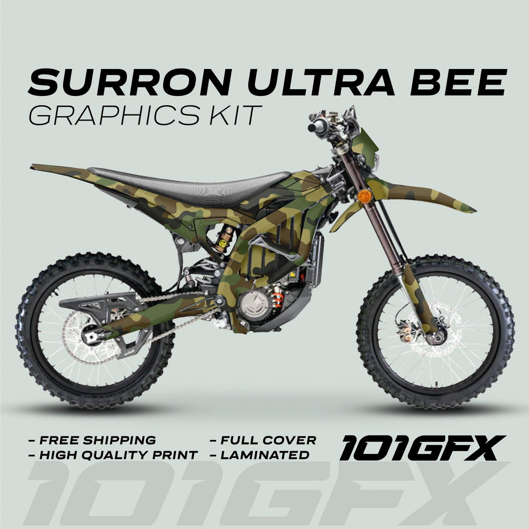 Suron Graphics Surron Ultra Bee Camouflage Graphics Kit – 101GFX