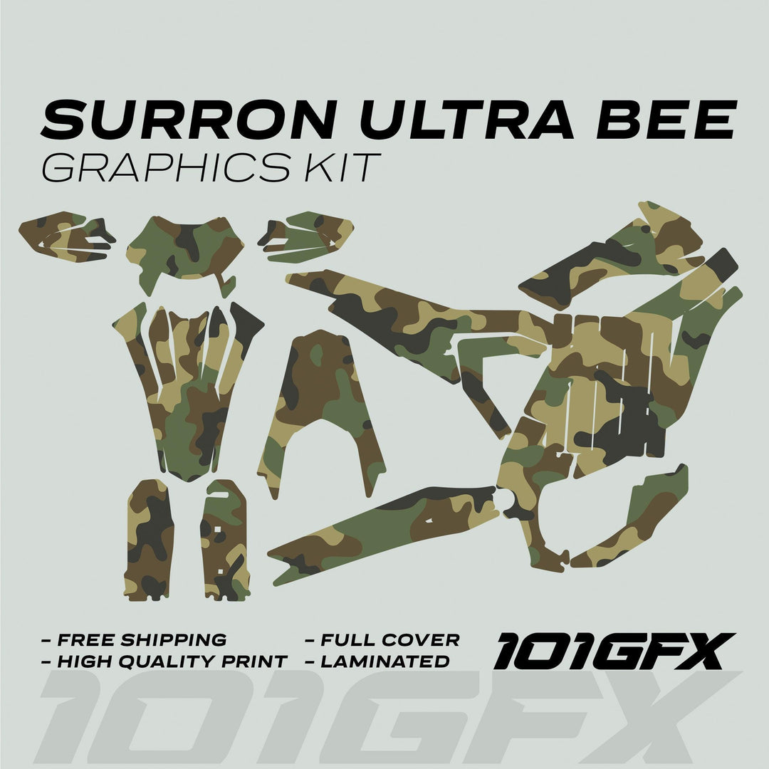 Surron Ultra Bee Graphics Kit CAMOUFLAGE Military army