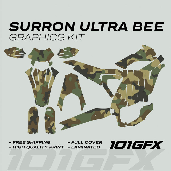 Surron Ultra Bee Graphics Kit CAMOUFLAGE Military army