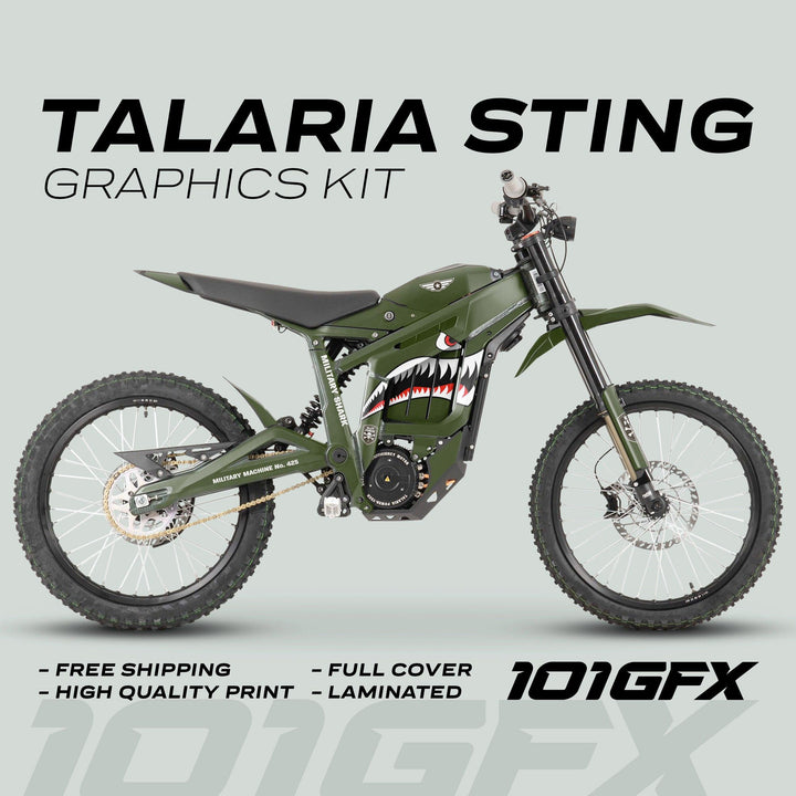 Talaria Sting R Graphics Kit MILITARY SHARK Olive