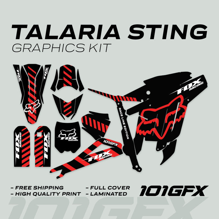 Talaria Sting R Graphics Kit FOX Raceline Black Red