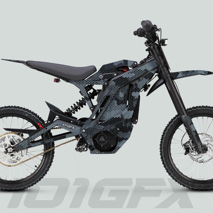 E Ride Pro SS Graphics Kit HEXOCAM GREY Decals Stickers Laminated ERide Pro S ss eBike Emoto e-ride Camouflage