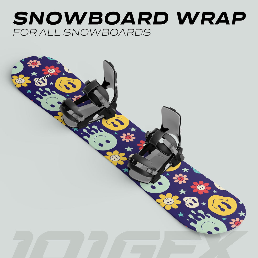 free ride snowboard stickers SMILEY Snowboard Wrap: Vibrant, Durable Protection – 101GFX