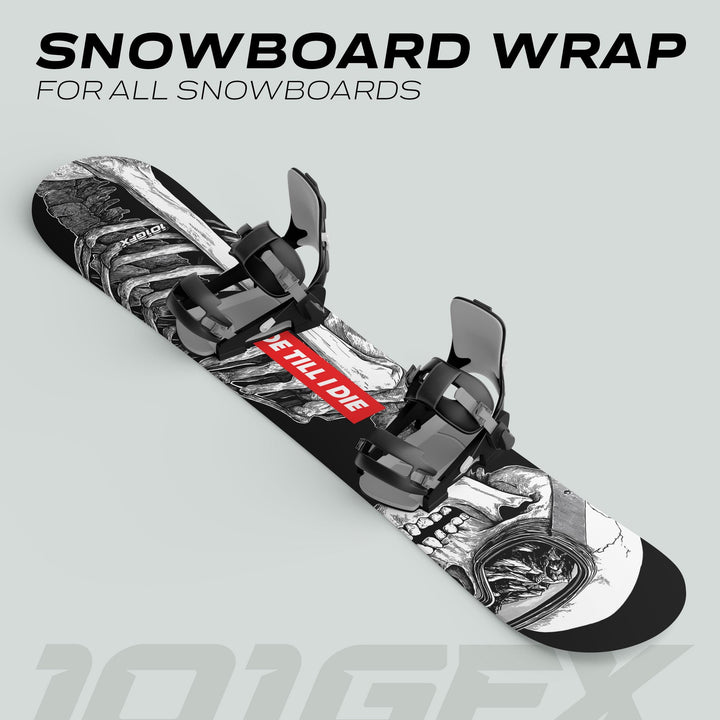 Snowboard Wrap RIDE TILL DIE Snowboard sticker skin decals stickers