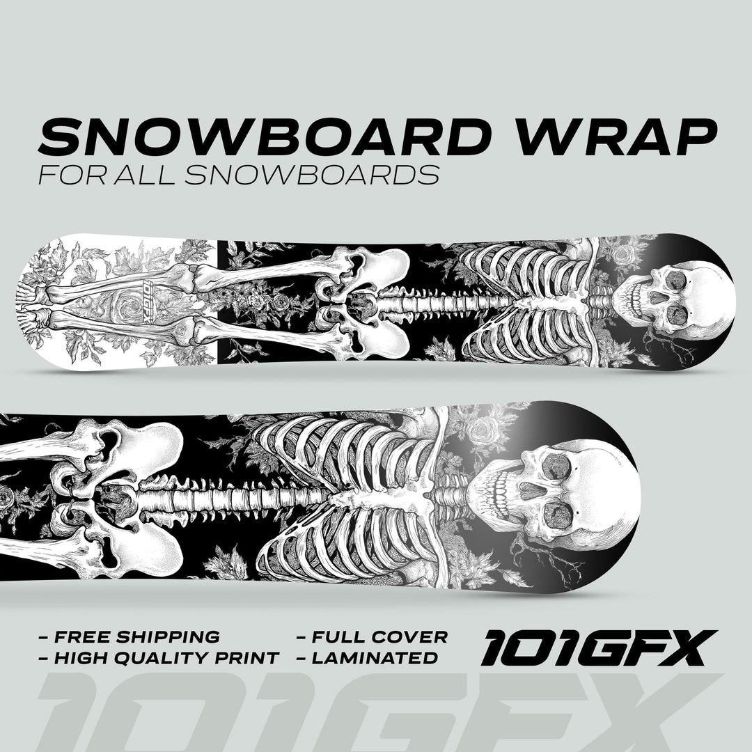 Snowboard Wrap RIDER FOREVER WHITE Snowboard sticker skin decals stickers