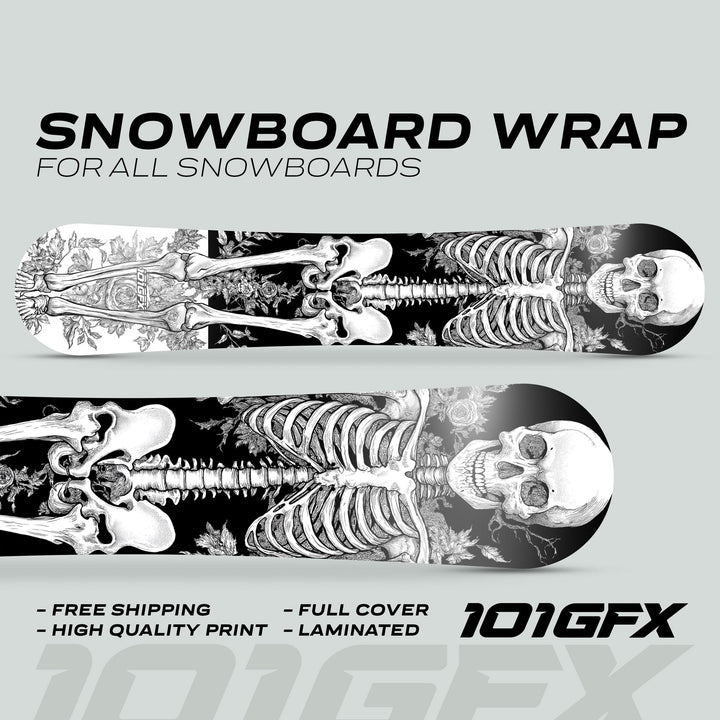 Snowboard Wrap RIDER FOREVER WHITE Snowboard sticker skin decals stickers