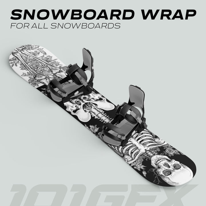 Snowboard Wrap RIDER FOREVER WHITE Snowboard sticker skin decals stickers