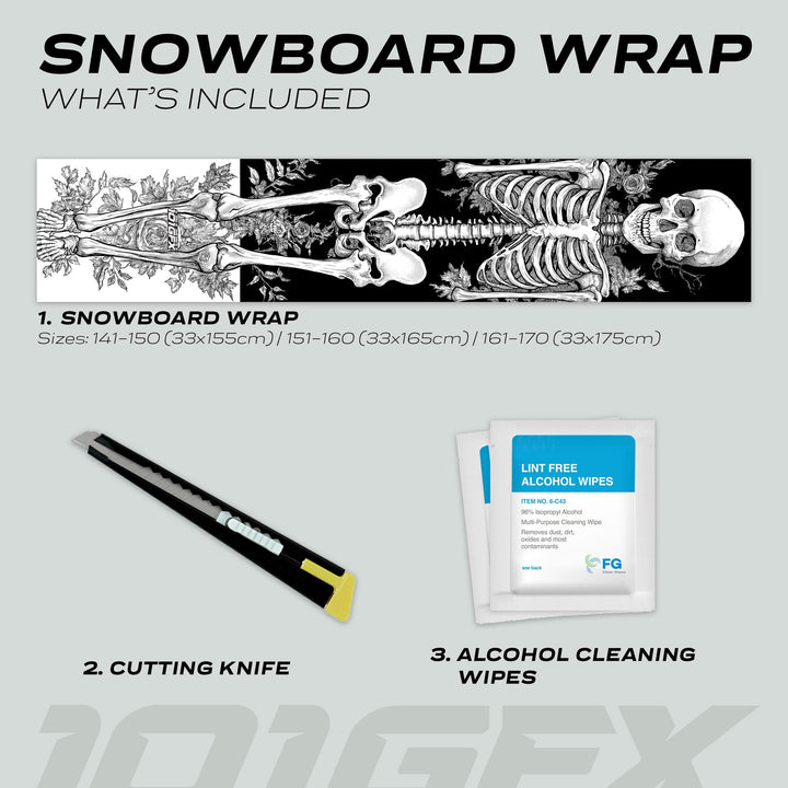 Snowboard Wrap RIDER FOREVER WHITE Snowboard sticker skin decals stickers
