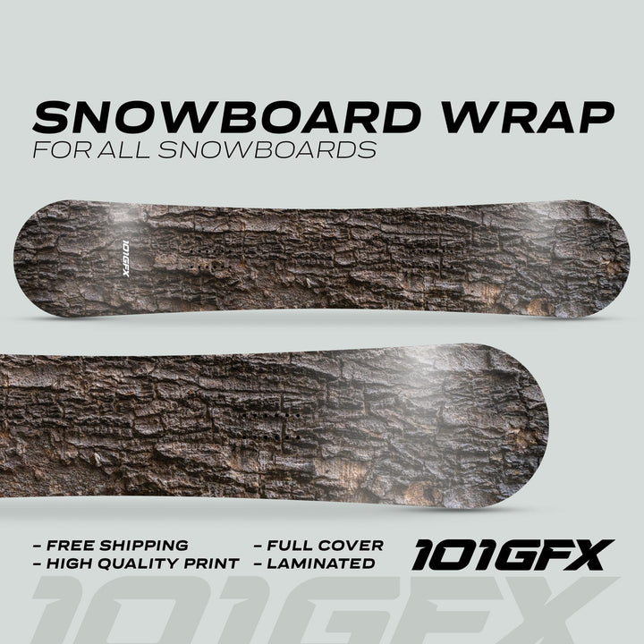 Snowboard Wrap WOOD PINE Snowboard sticker skin decals stickers