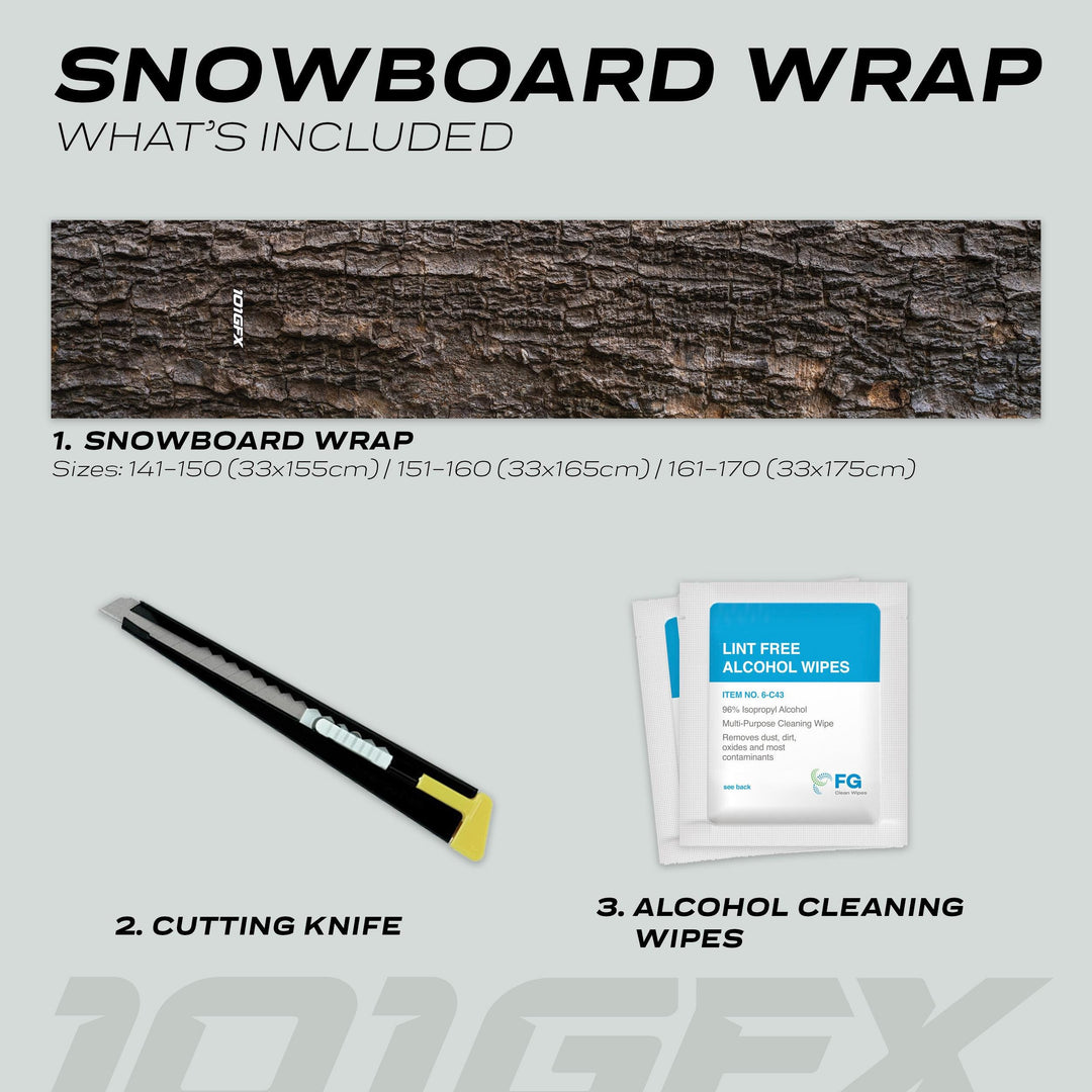 Snowboard Wrap WOOD PINE Snowboard sticker skin decals stickers