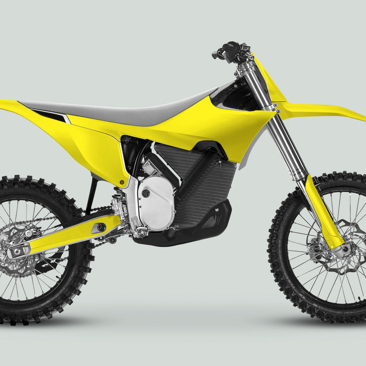 Stark Varg Graphics Kit SOLID COLOR YELLOW Stickers Laminated Stark Future Varg Decals Mono Color
