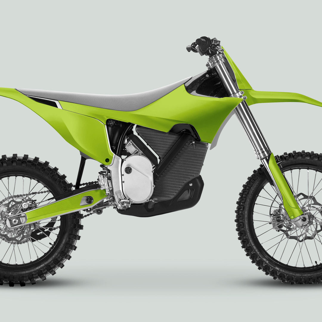 Stark Varg Graphics Kit SOLID COLOR GREEN Stickers Laminated Stark Future Varg Decals Mono Color