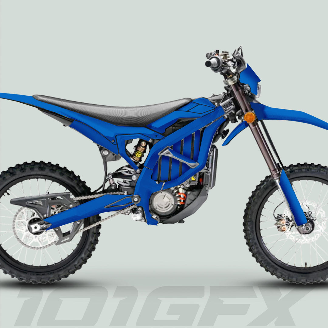 Surron Ultra Bee Graphics Kit SOLID COLOR BLUE Decals Stickers Laminated eBike Sur-Ron Ultra Decals Wrap Protection Mono Color