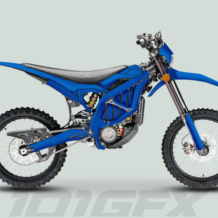 Surron Ultra Bee Graphics Kit SOLID COLOR BLUE Decals Stickers Laminated eBike Sur-Ron Ultra Decals Wrap Protection Mono Color