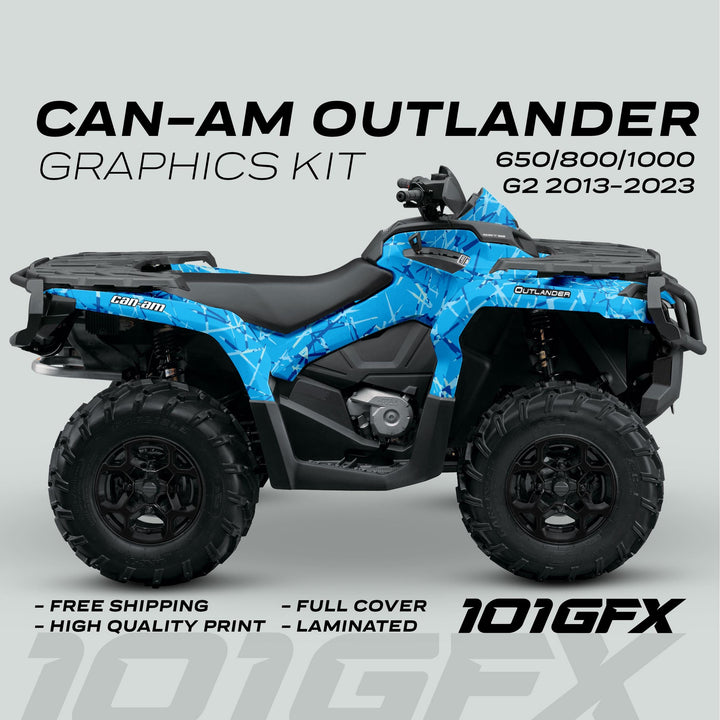 Can-Am OUTLANDER G2 Graphics kit SCRATCHY BLUE