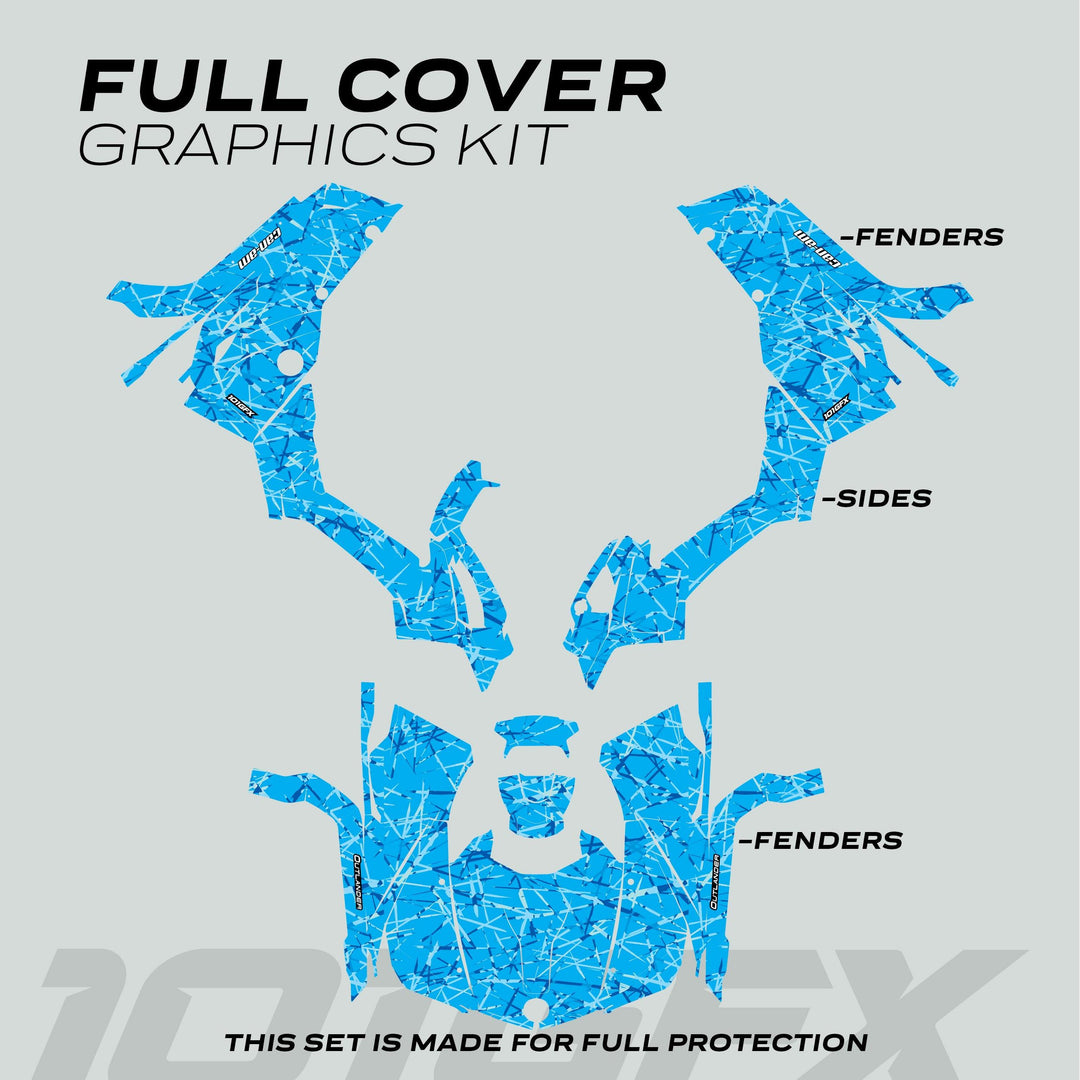 Can-Am OUTLANDER G2 Graphics kit SCRATCHY BLUE