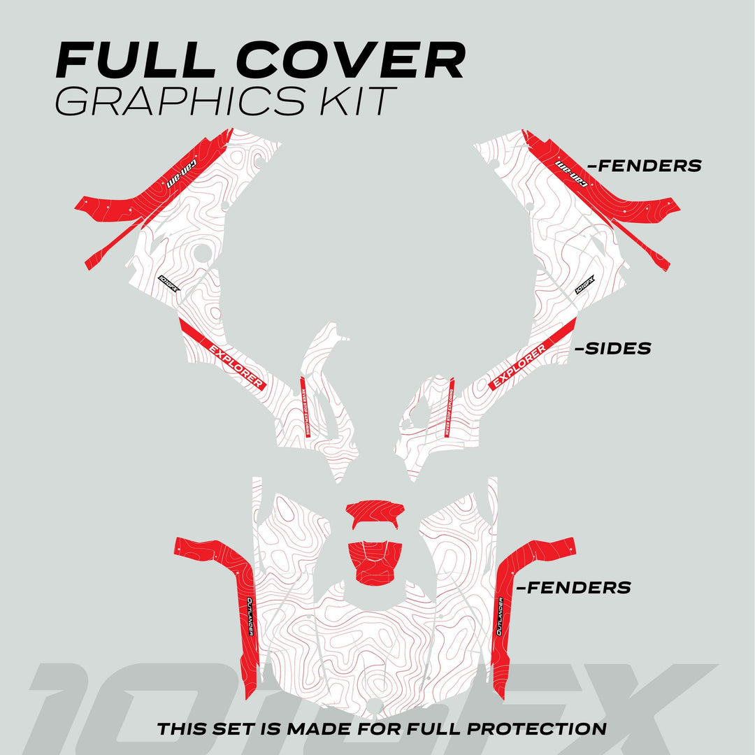 Can-Am OUTLANDER G2 Graphics kit EXPLORER White Red