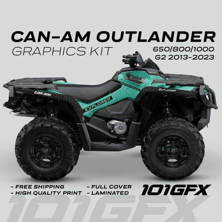 Can-Am OUTLANDER G2 Graphics kit EXPLORER Mint Black