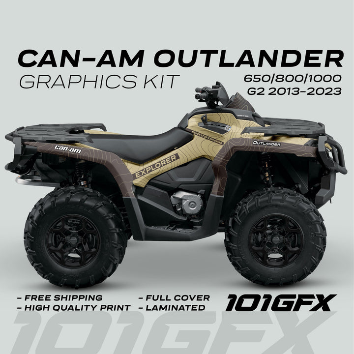 Can-Am OUTLANDER G2 Graphics kit EXPLORER Sand Earth