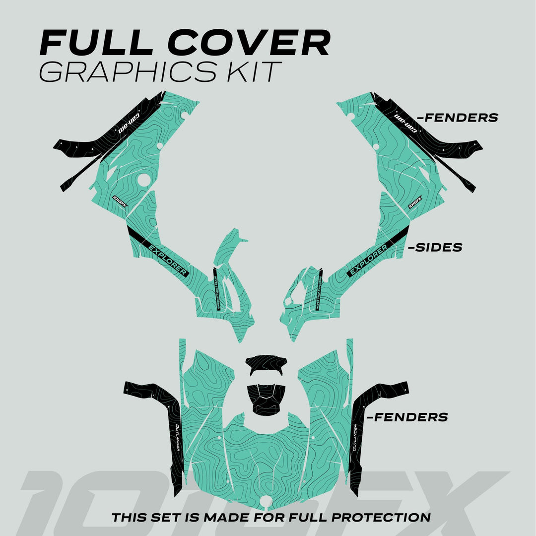 Can-Am OUTLANDER G2 Graphics kit EXPLORER Mint Black