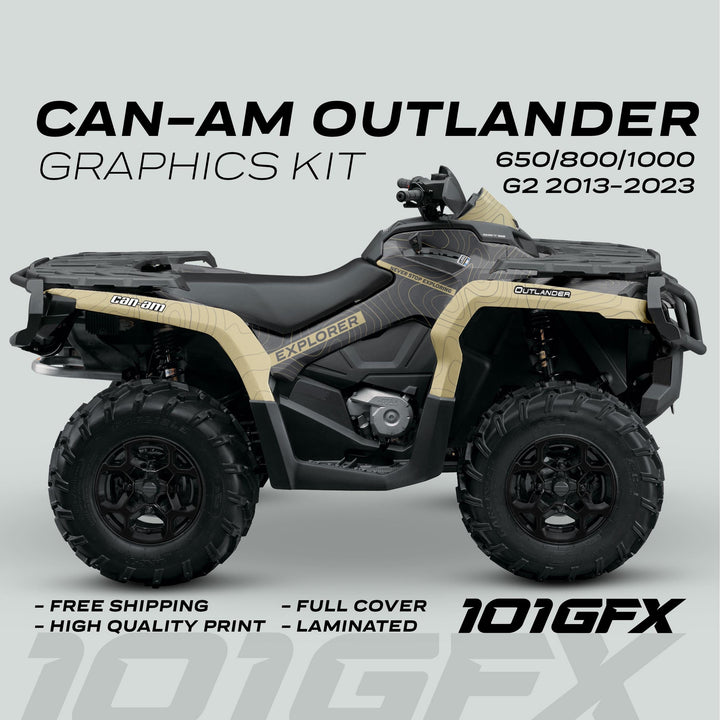 Can-Am OUTLANDER G2 Graphics kit EXPLORER Grey Sand