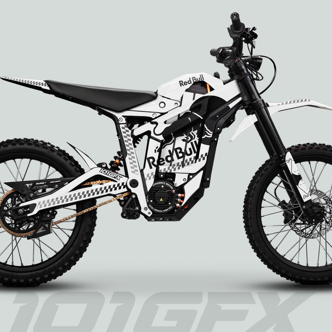 Talaria Sting MX5 PRO Graphics Kit RBULL MONO White Black Decals