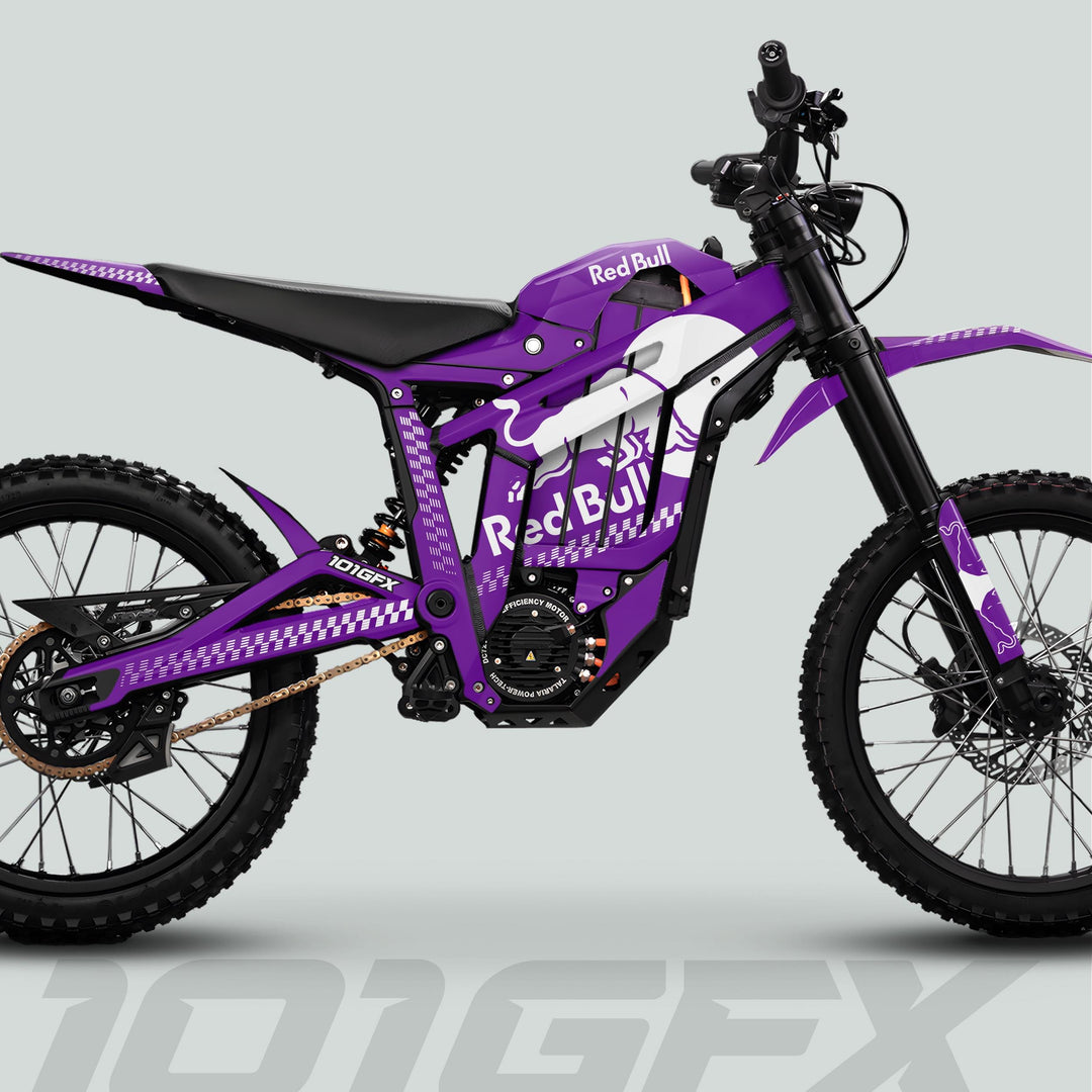 Talaria Sting MX5 PRO Graphics Kit RBULL MONO Purple White Decals