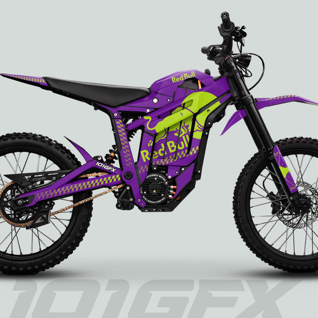 Talaria Sting MX5 PRO Graphics Kit RBULL MONO Purple Green Decals