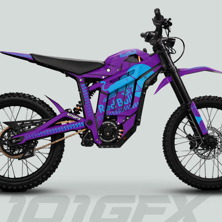 Talaria Sting MX5 PRO Graphics Kit RBULL MONO Purple Cyan Decals