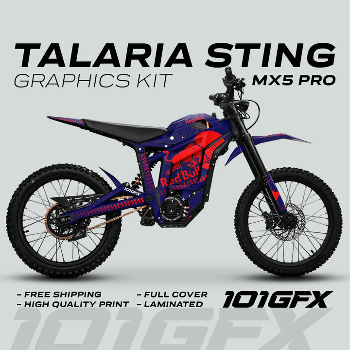 Talaria Sting MX5 PRO Graphics Kit RBULL MONO Navy Red Decals