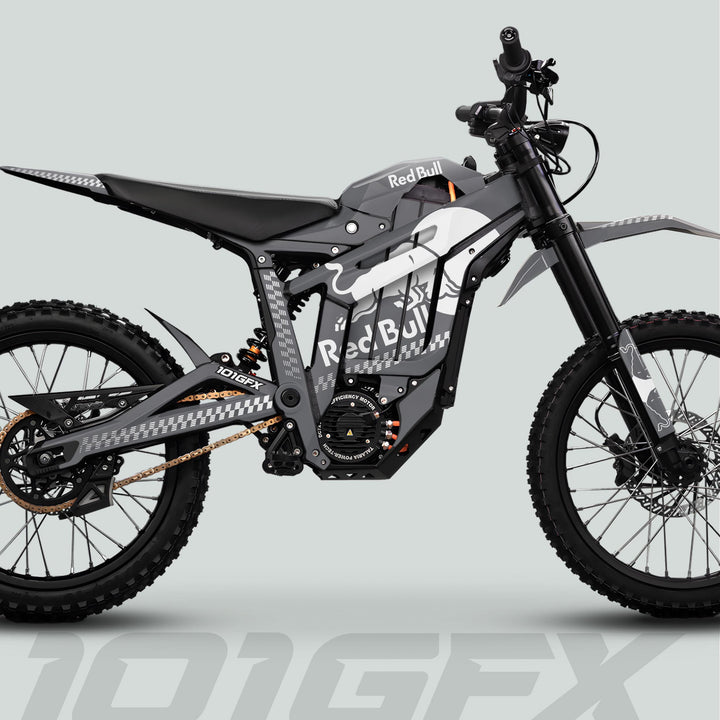 Talaria Sting MX5 PRO Graphics Kit RBULL MONO Grey White Decals