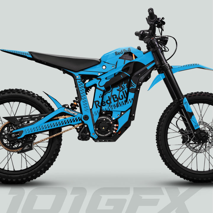 Talaria Sting MX5 PRO Graphics Kit RBULL MONO Cyan Black Decals