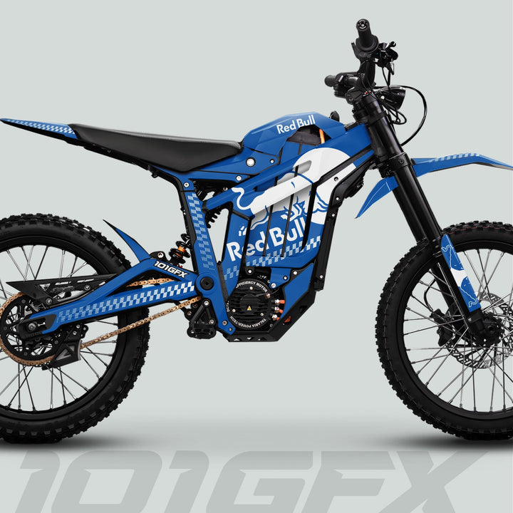 Talaria Sting MX5 PRO Graphics Kit RBULL MONO Blue White Decals