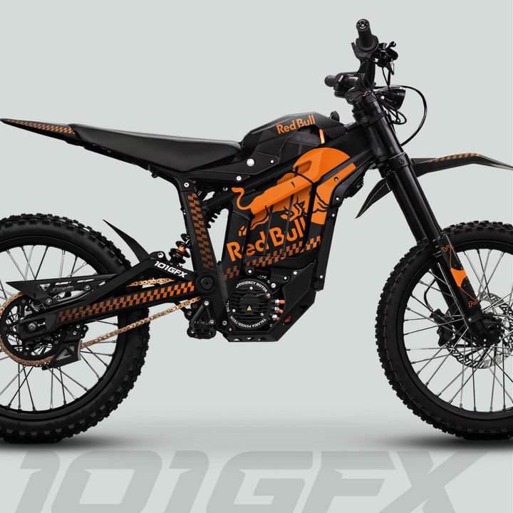 Talaria Sting MX5 PRO Graphics Kit RBULL MONO Black Orange Decals
