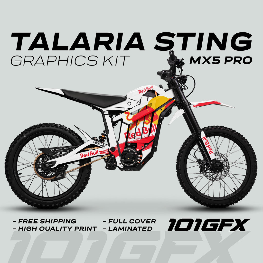 Talaria Sting MX5 PRO Graphics Kit RBULL RACE WhiteDecals