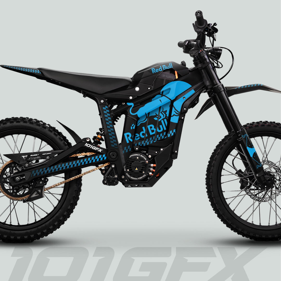 Talaria Sting MX5 PRO Graphics Kit RBULL MONO Black Cyan Decals