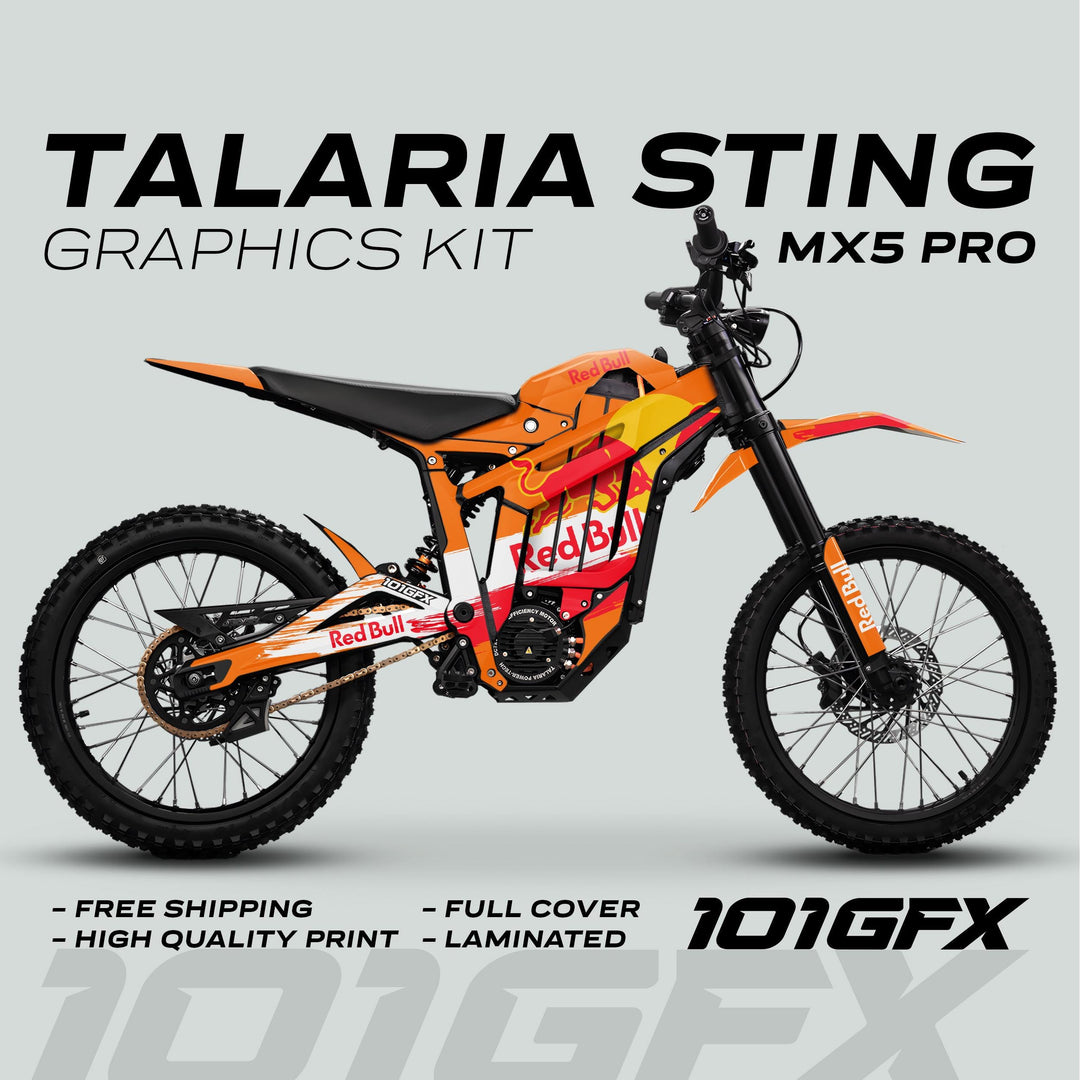 Talaria Sting MX5 PRO Graphics Kit RBULL RACE Orange Decals