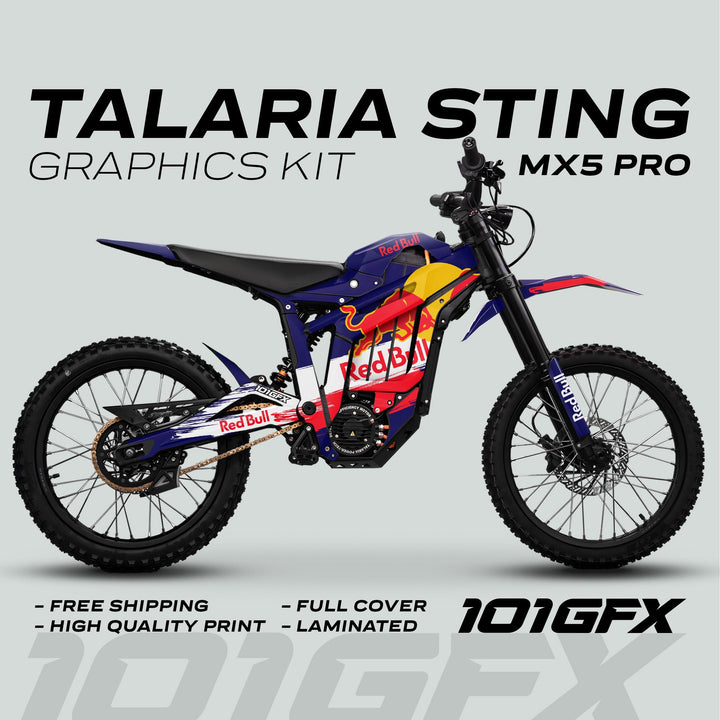 Talaria Sting MX5 PRO Graphics Kit RBULL RACE Navy Decals